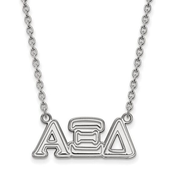 Sterling Silver Alpha Xi Delta Medium Necklace - Picture 1 of 6